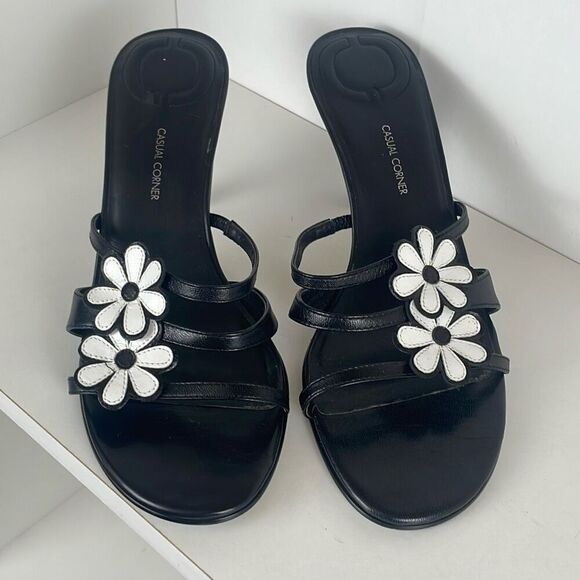 Daisy Accent Strappy Heeled Mule Sandals 7.5 - Picture 3 of 13